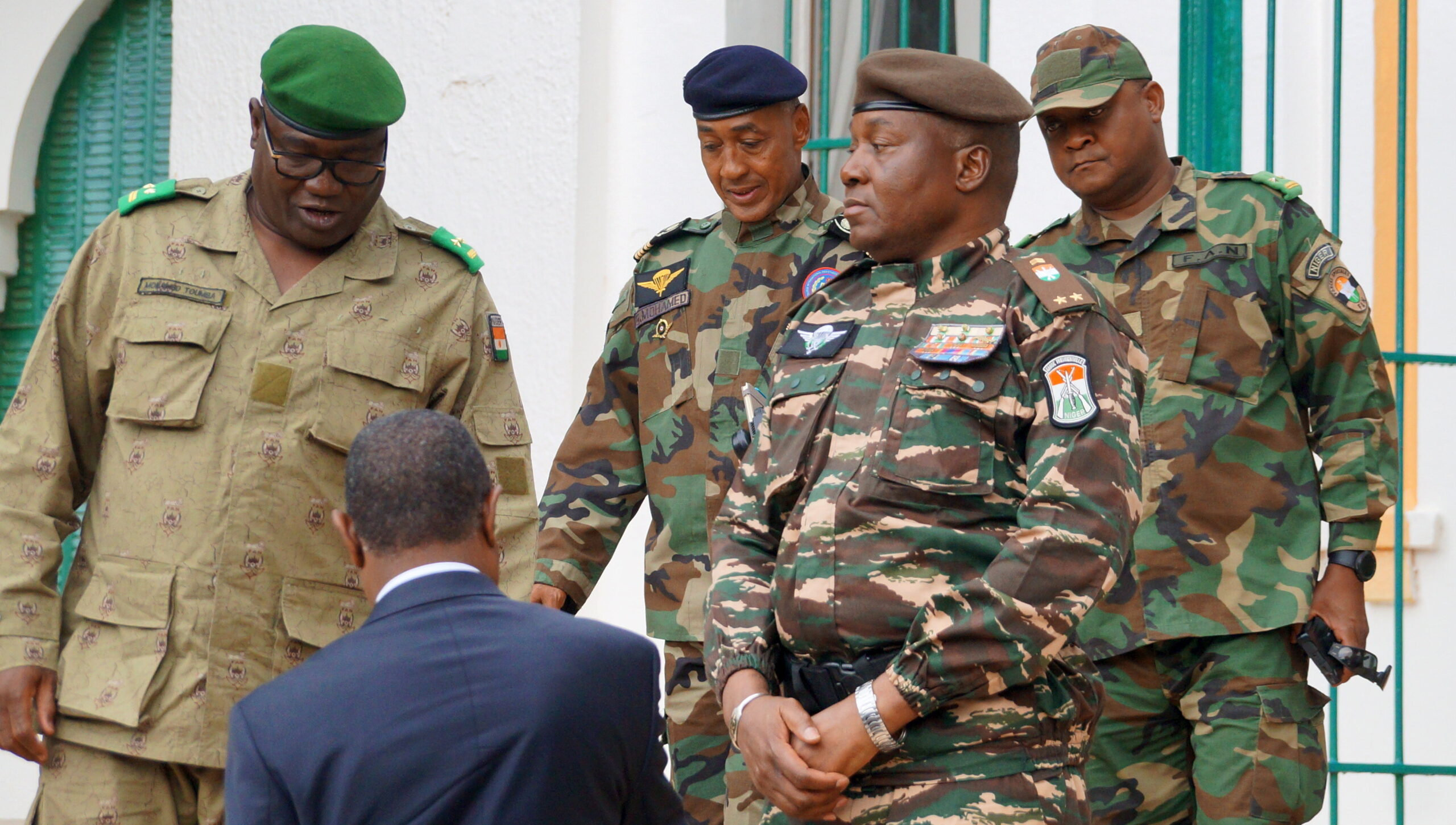 Abdourahmane Tchiani and other army commanders in Niamey, Niger on July 28th 2023.