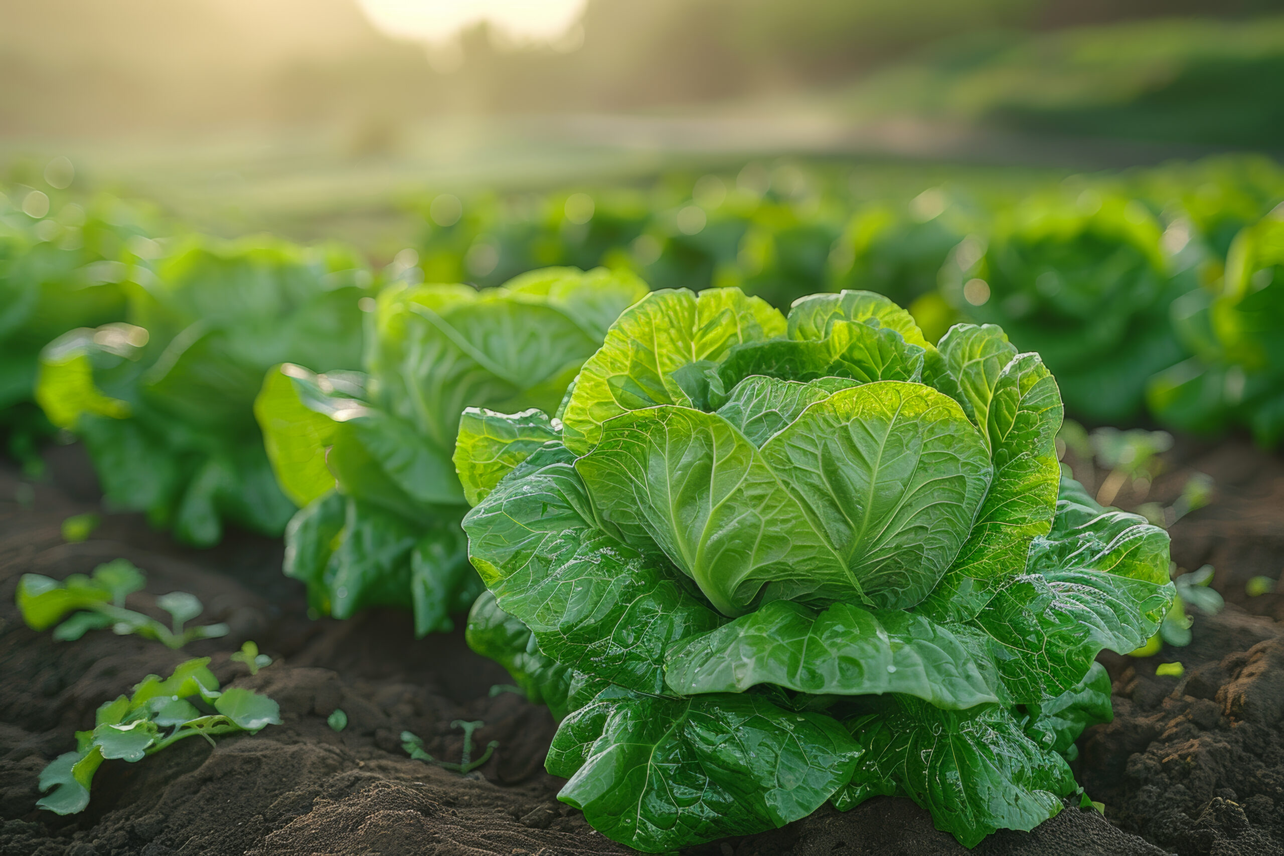 vecteezy ai generated lettuce growing in the field 40988527 1 scaled