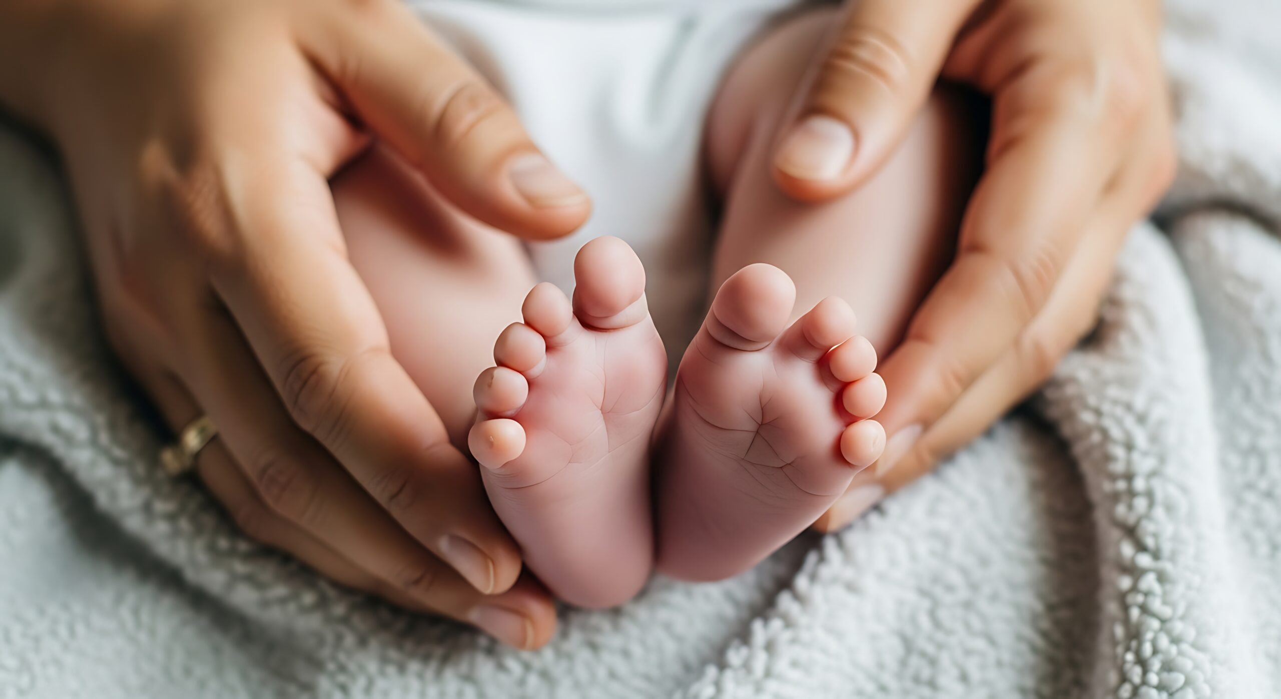 vecteezy close up of baby feet being held by adult hands in soft blanket 73181827 scaled