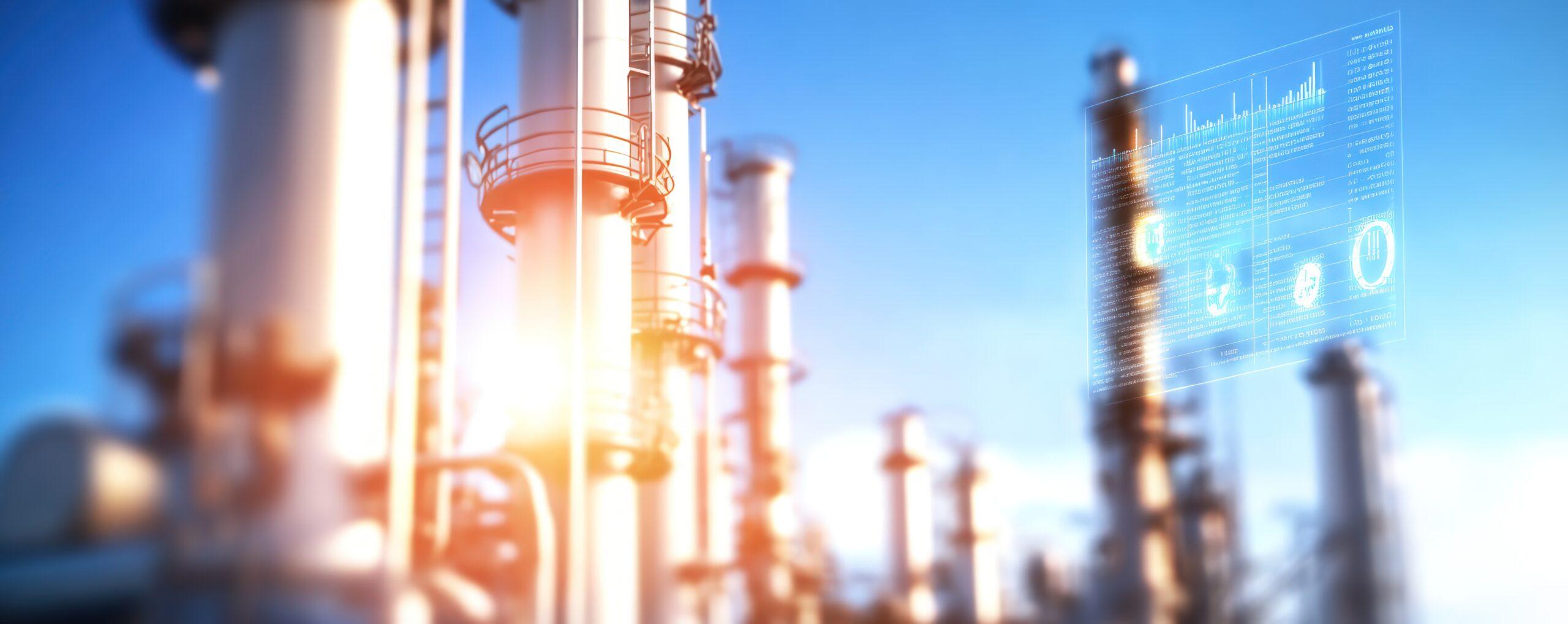 vecteezy oil and gas industry with blue sky and digital interface 70069605 scaled