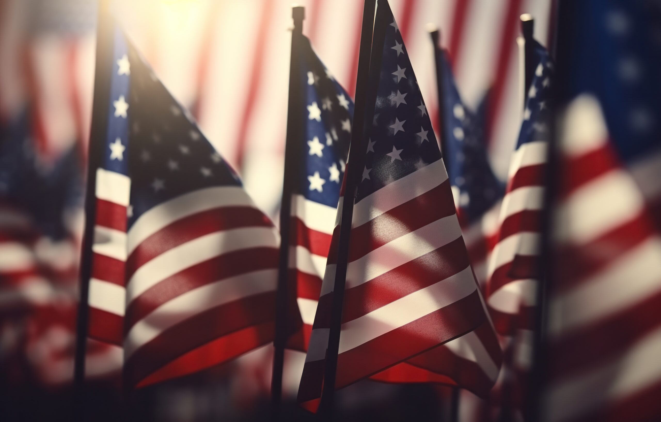 vecteezy patriotic american flags against blurred background 28680112 1 scaled