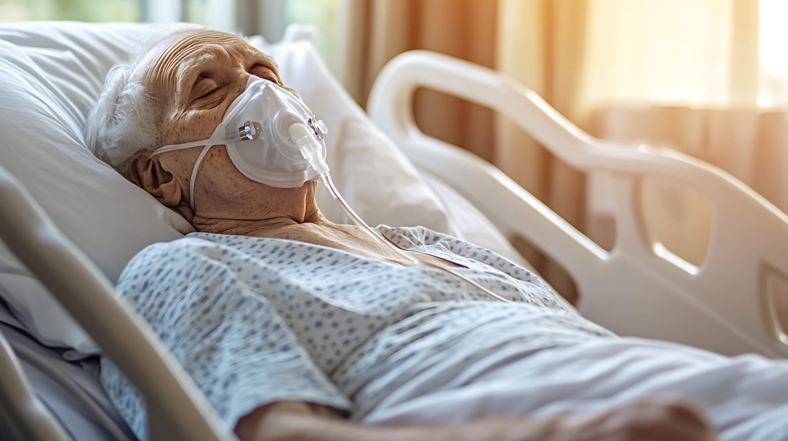 vecteezy elderly patient wearing oxygen mask recovering in hospital bed 60004585 scaled