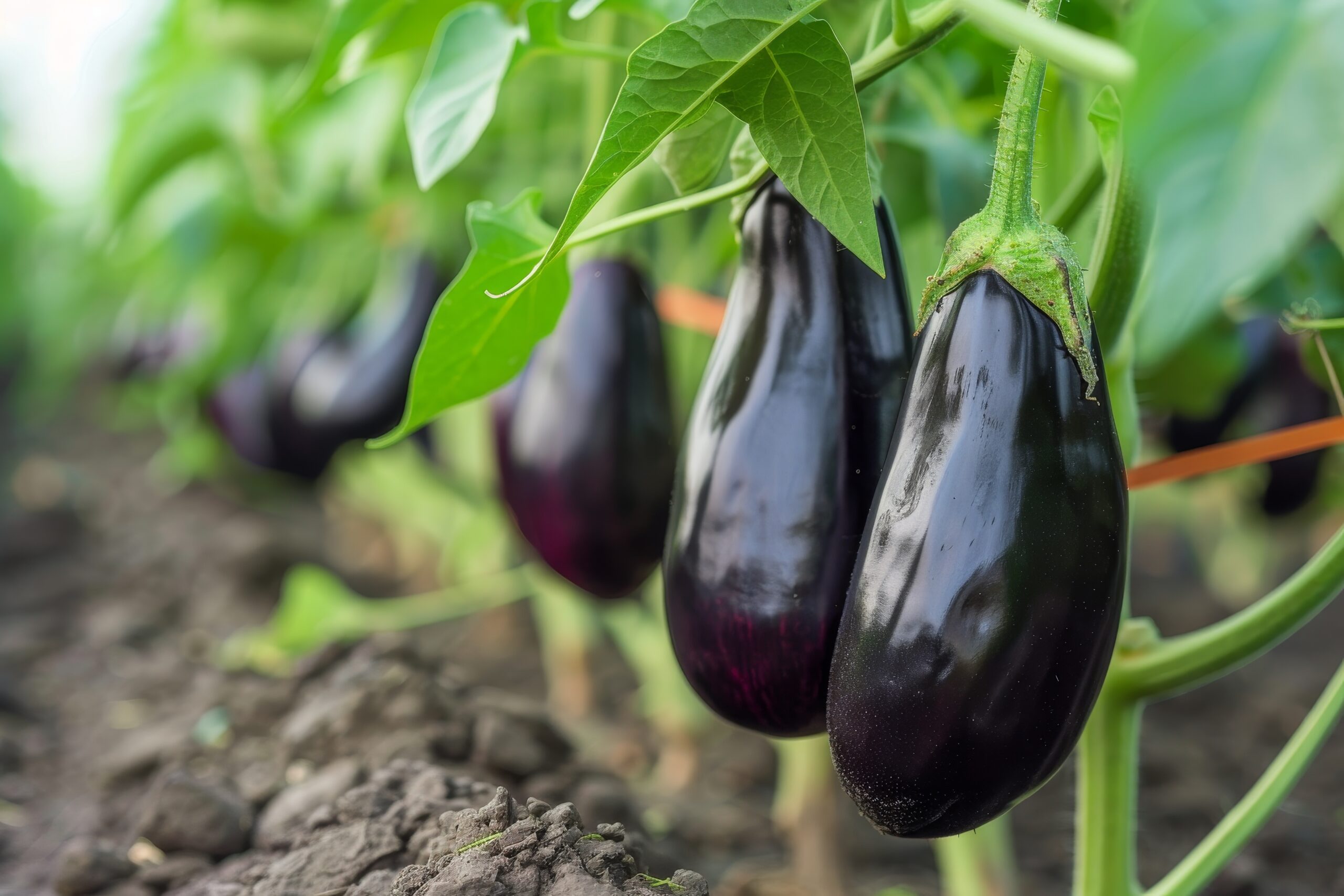 vecteezy fresh eggplants growing in a vegetable garden 53190610 scaled