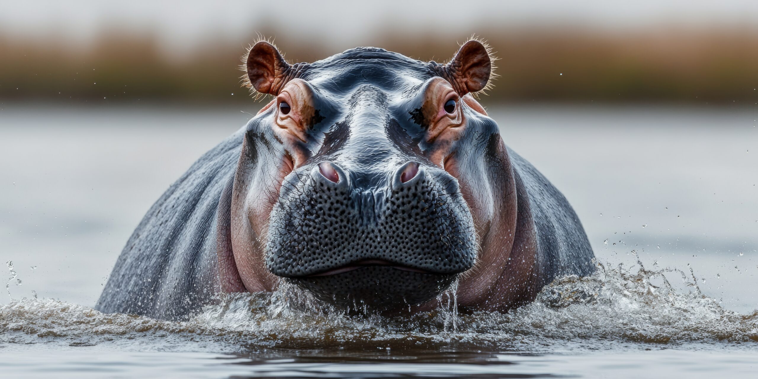 vecteezy hippo swimming in a river with calm water and a blurred 59947362 scaled