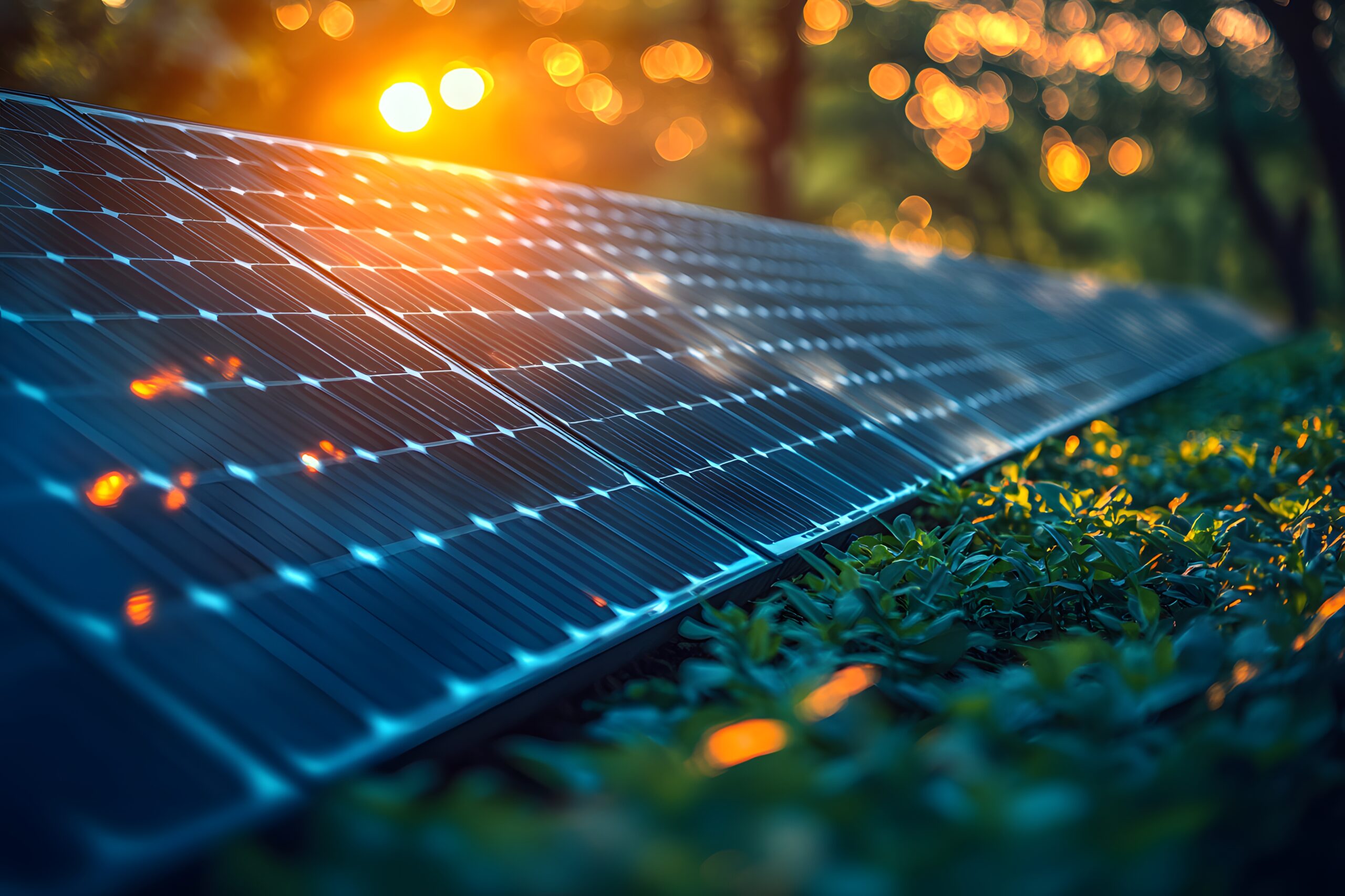 vecteezy renewable energy concept solar panels in lush greenery at 55172049 scaled