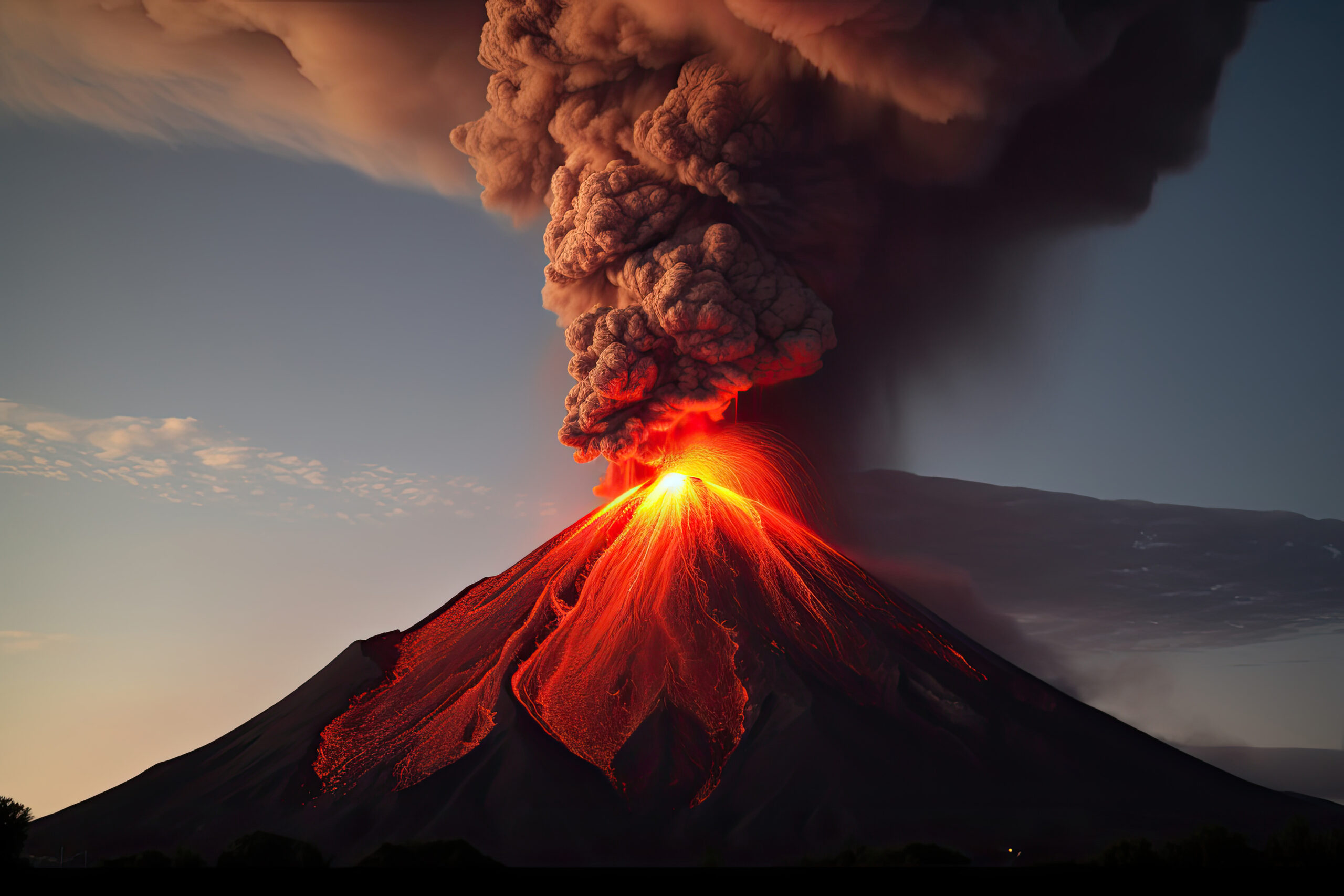 vecteezy volcano eruption lava flows out of the volcano crater 23602950 scaled