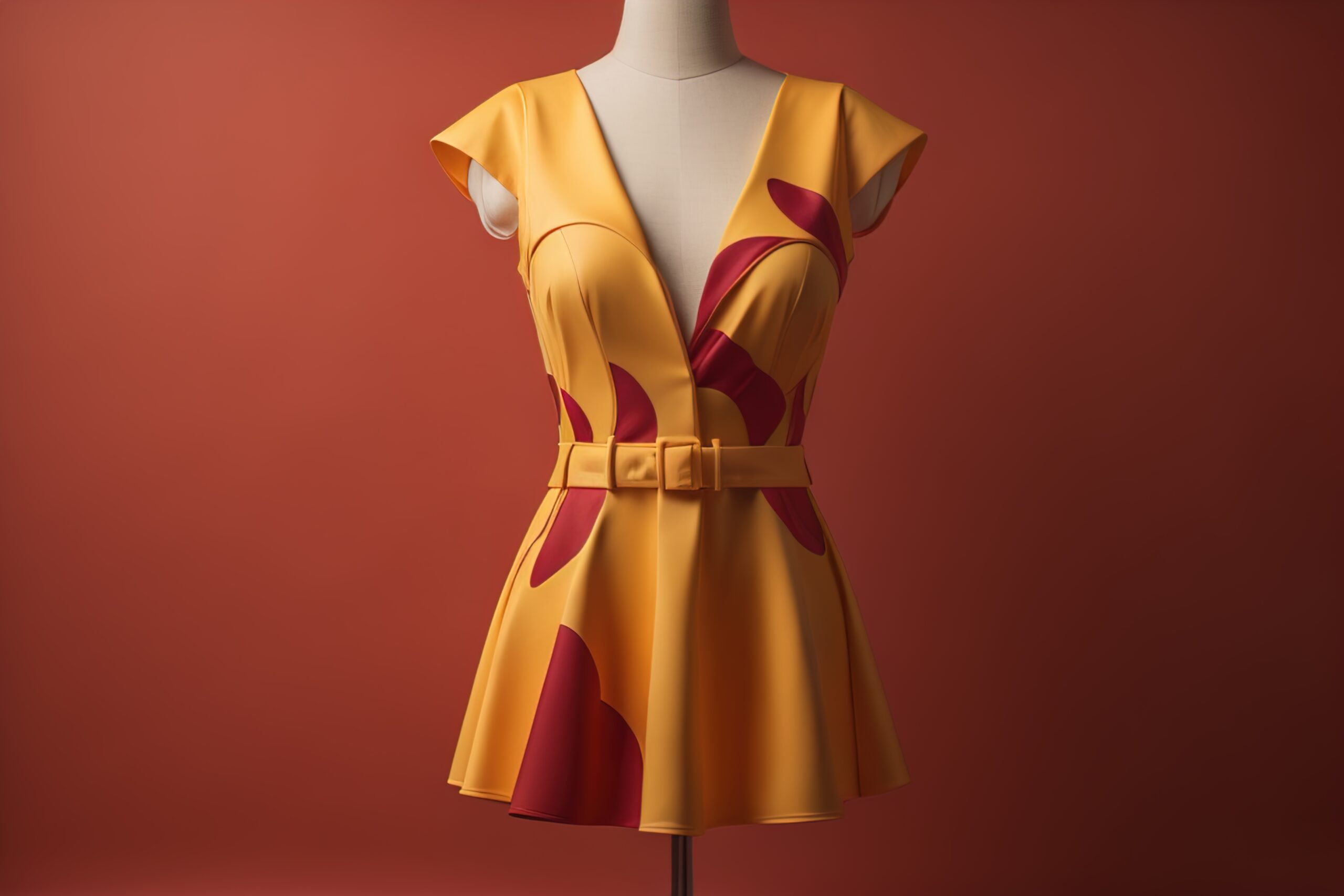 vecteezy women s yellow dress on a mannequin in a fashion store 27058179 scaled