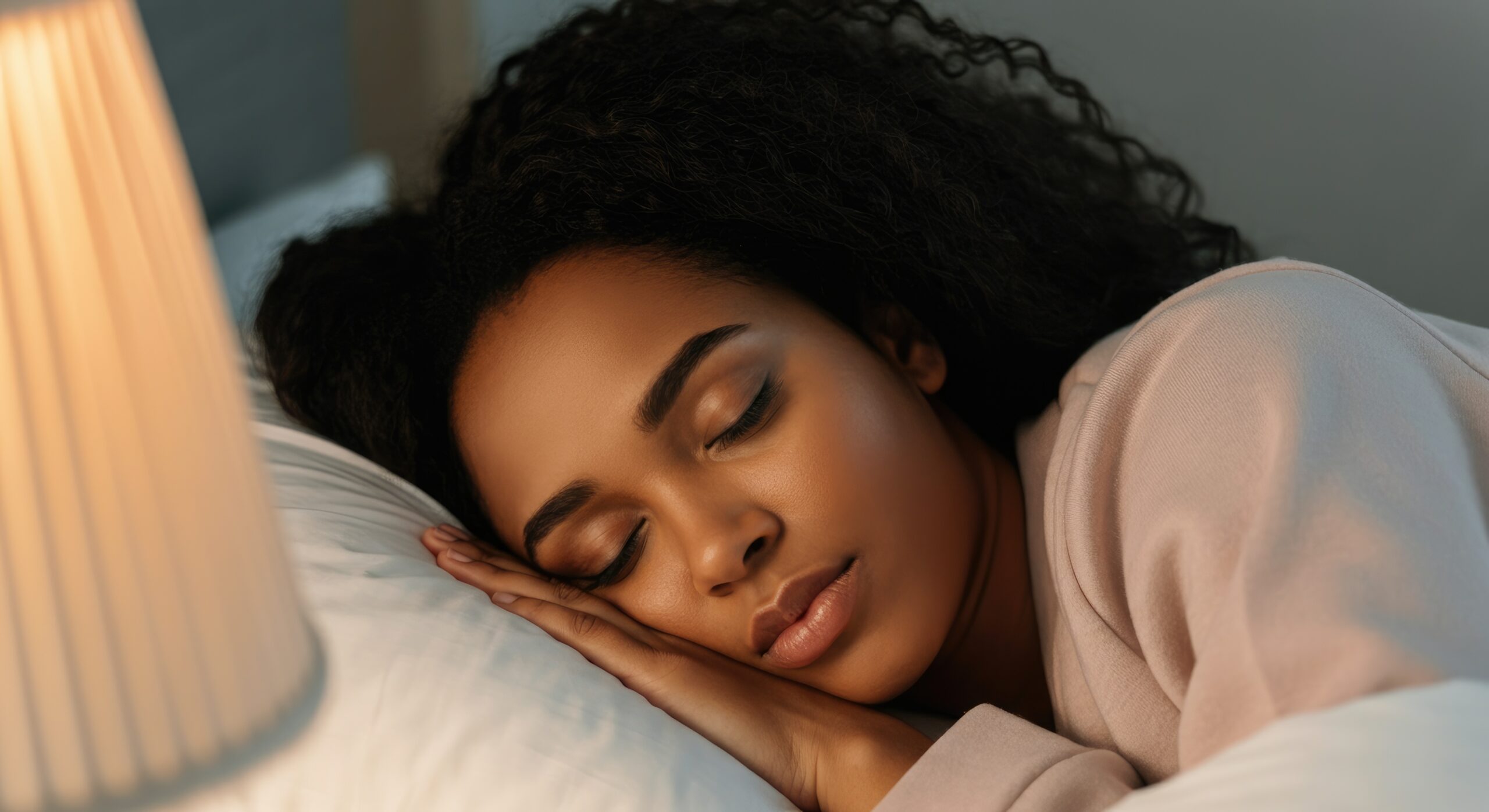 vecteezy young black woman sleeping peacefully on white sheets 73785783 scaled