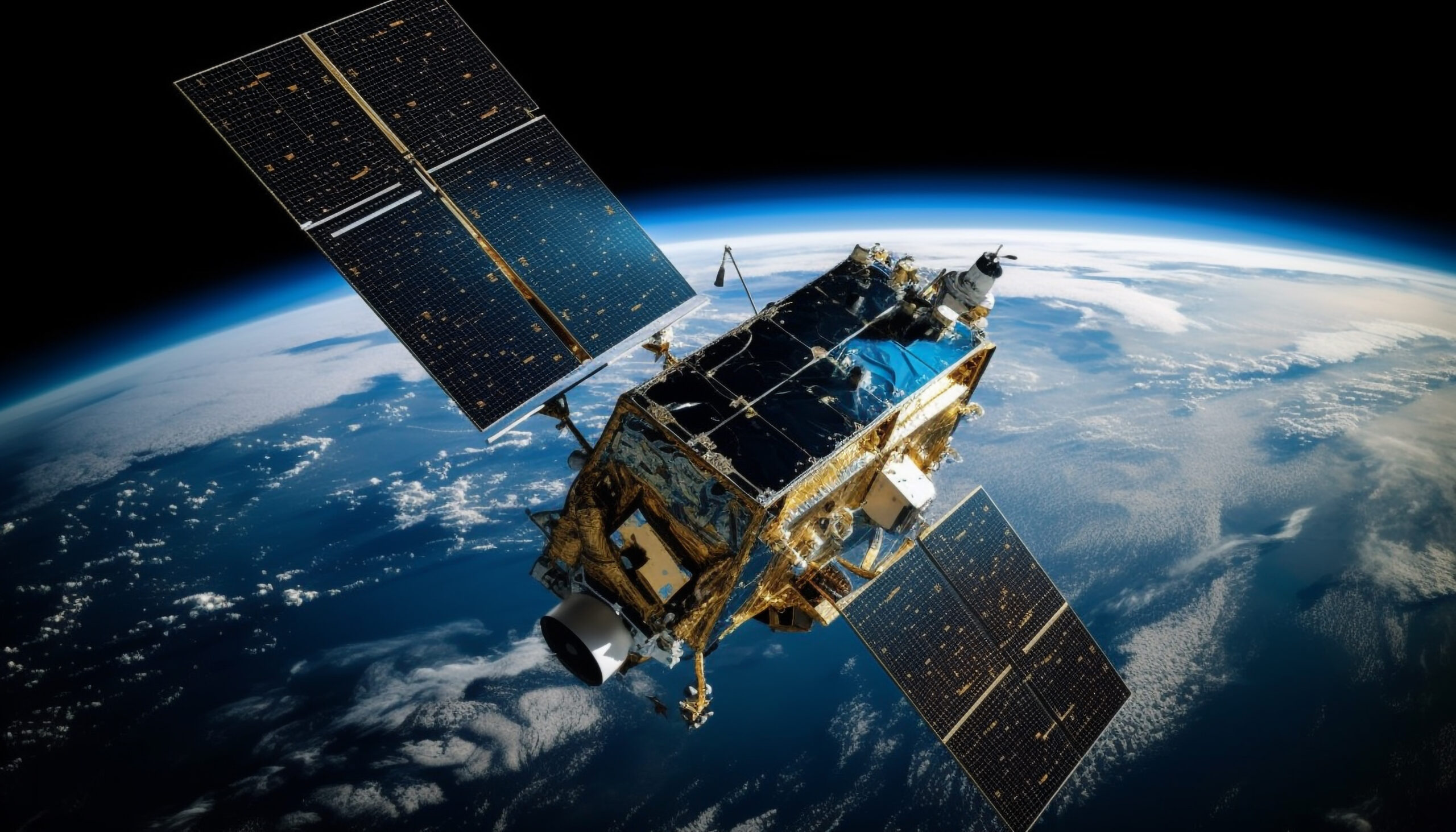 vecteezy exploration of outer space with spaceship satellite and 24620074 scaled